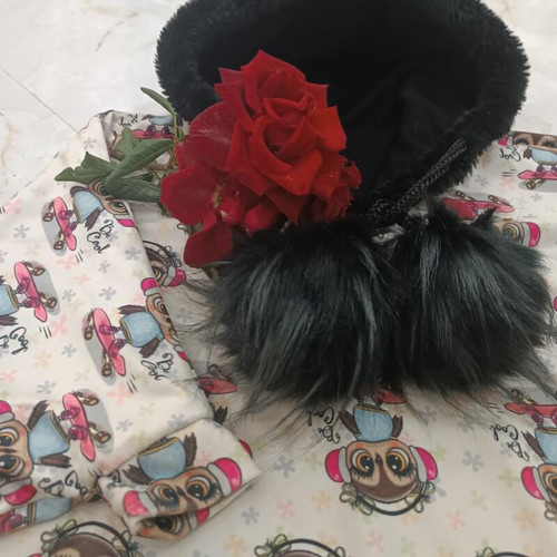 پالتو کلاه دار بچه گانه مخمل عروسکی( شنل)