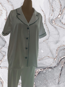 ست لباس خواب زنانه بلوز و شلوار ساتن ال ایکس