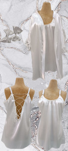 ست پیراهن وربدوشامبر ساتن ال ایکس